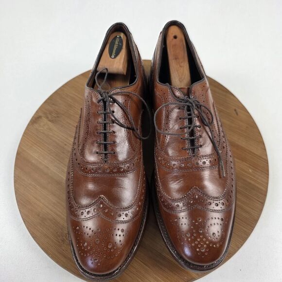Allen Edmonds McAllister Brogue Wingtip Oxford Brown Leather‎ Dress Shoes 10 D main image 6